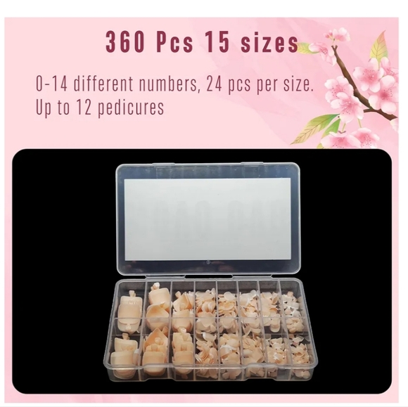 Bundle - French Pedicure Press On Toe Nails,  and 10pc Mani Pedi - Picture 12 of 16